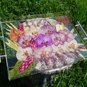 Acrylic Resin Tray Bali Bouquet Preservation