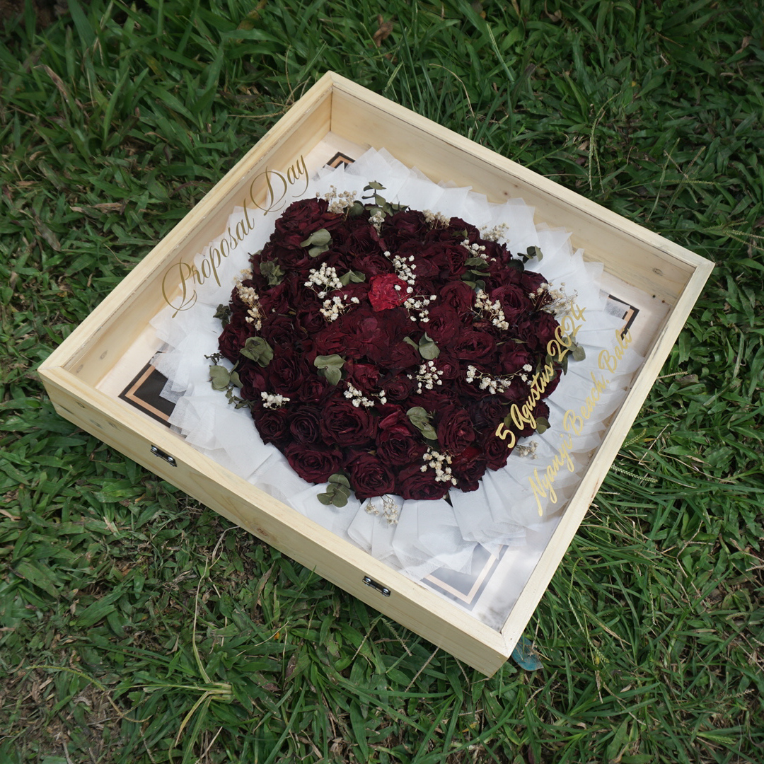 Shadow Box Bouquet Preservation Bali